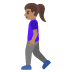 woman walking, medium skin tone